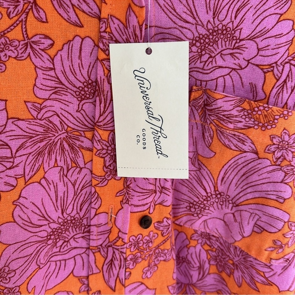 Universal Thread Long Sleeve Floral Pattern Butto… - image 12